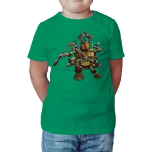 TMNT Gang Pose Official Kids T-shirt (Green)