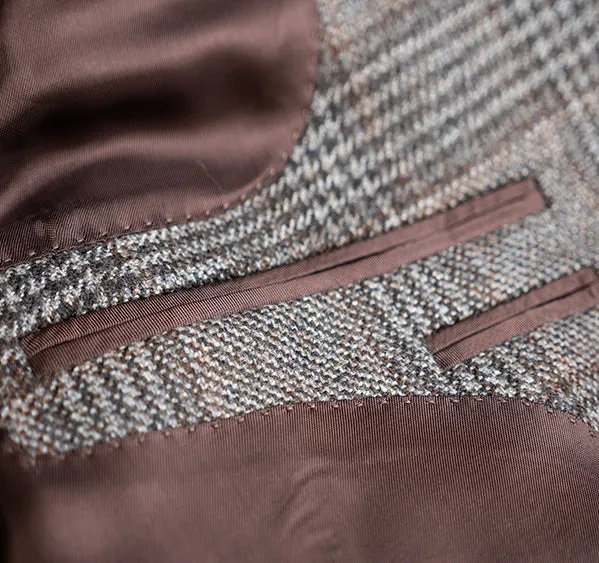 Toby Luper Signature Collection Brown & Grey Glen Check