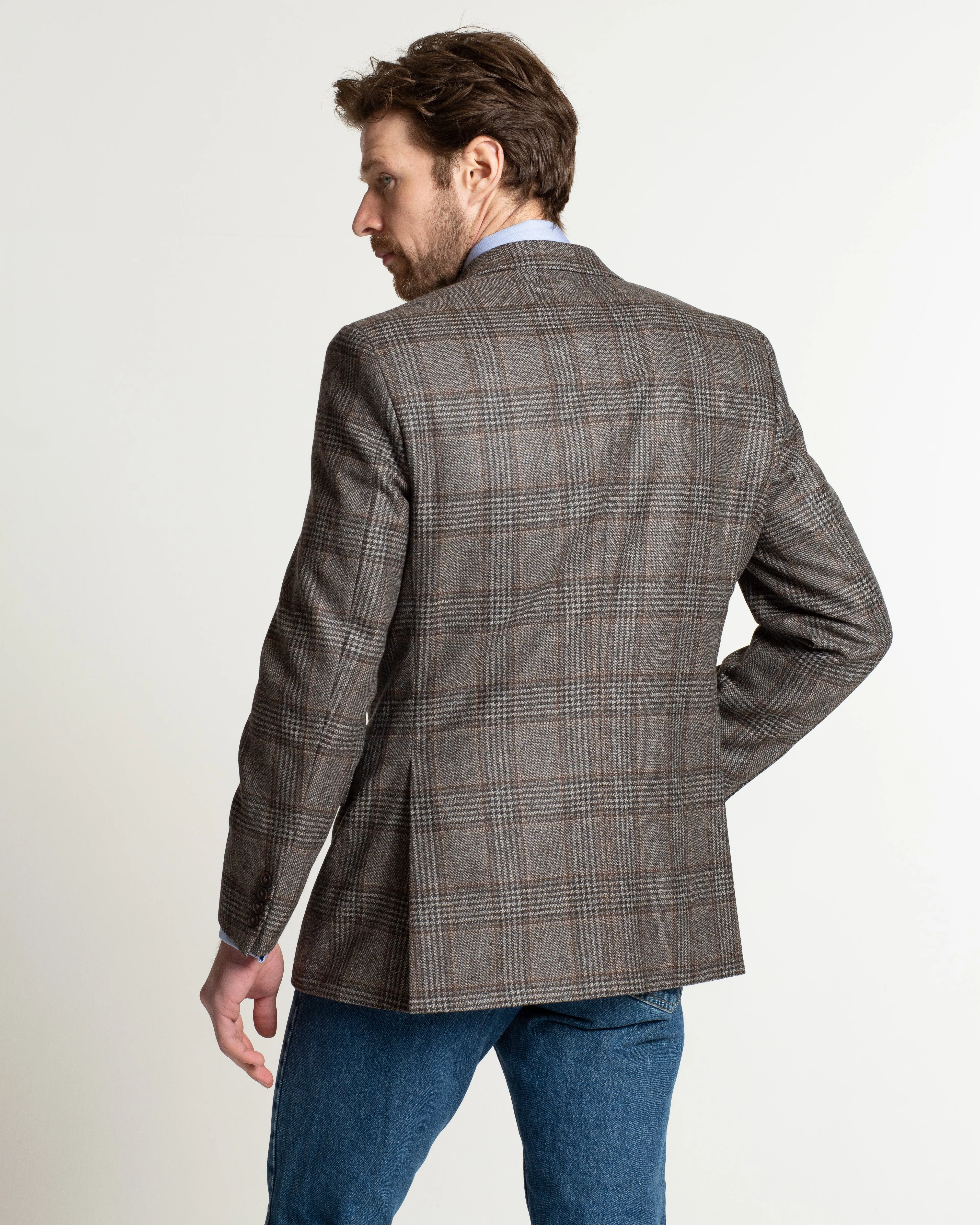 Toby Luper Signature Collection Brown & Grey Glen Check