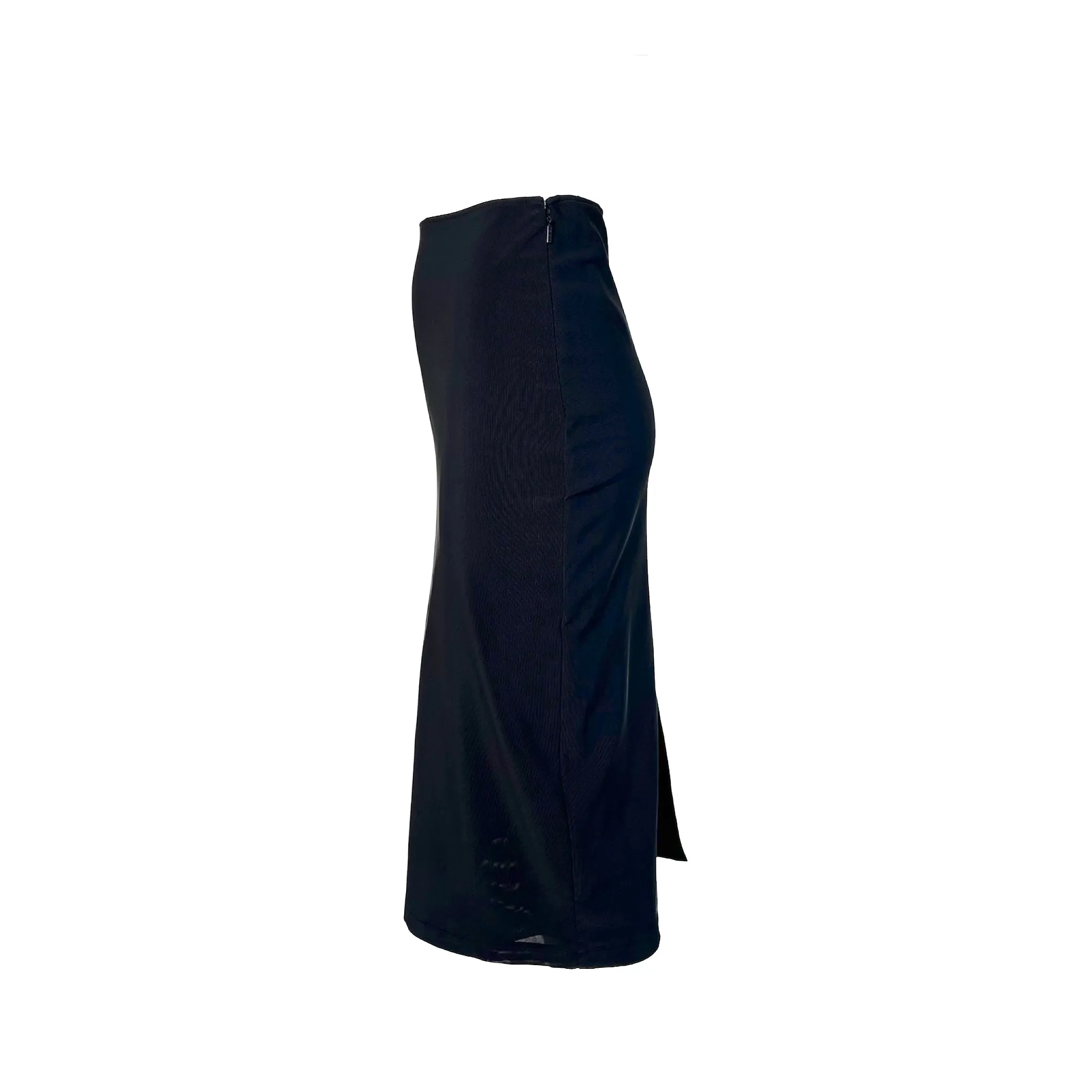 Tom Ford for Gucci S/S 2001 Black Nylon Midi Pencil Skirt, NWT