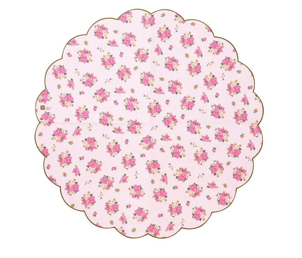 Truly Scrumptious Vintage Floral Scalloped Napkins