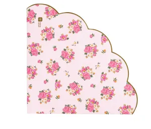 Truly Scrumptious Vintage Floral Scalloped Napkins