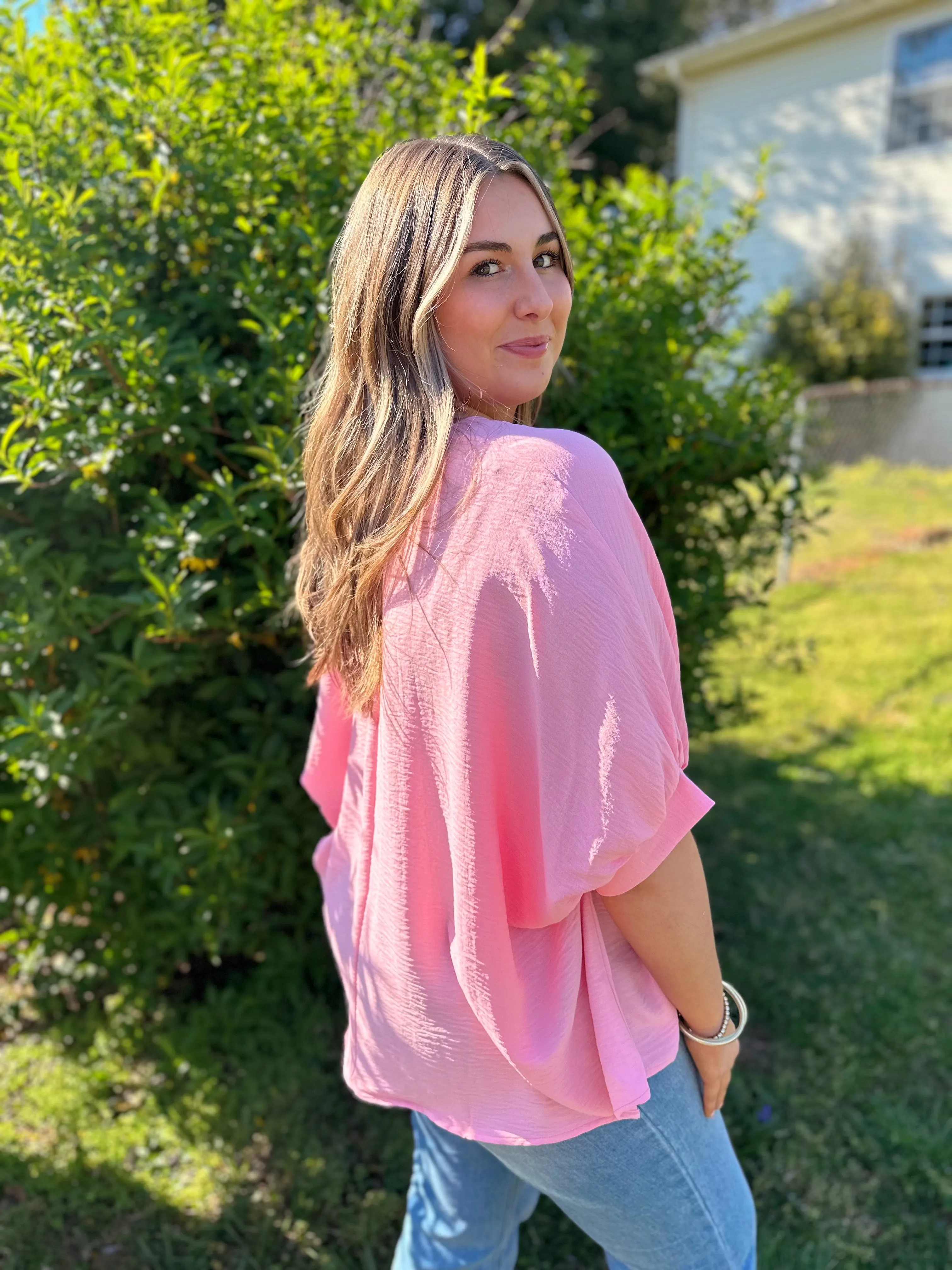 Truly The Cutest Springtime Pink Blouse