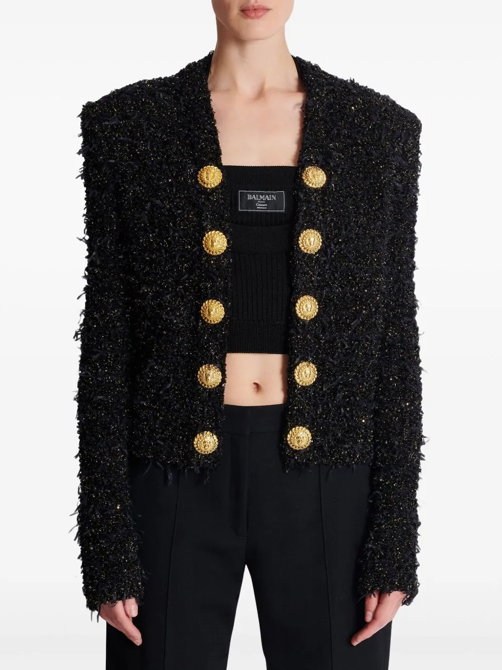 Tweed buttoned jacket