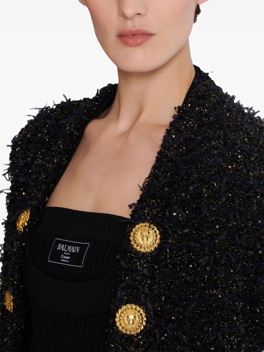 Tweed buttoned jacket