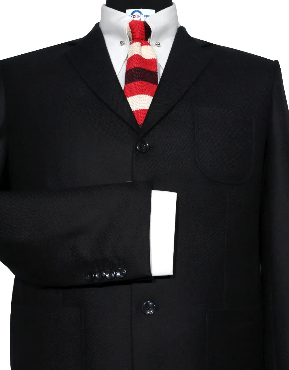 Tweed Jacket - 60s Style Black Tweed Jacket