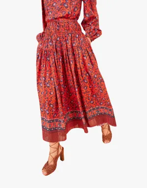 Ulla Johnson Avia Skirt in Poppy
