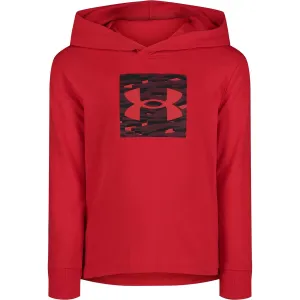 Under Armour Boys' UA Sediment Camo Long Sleeve Hoodie - Red