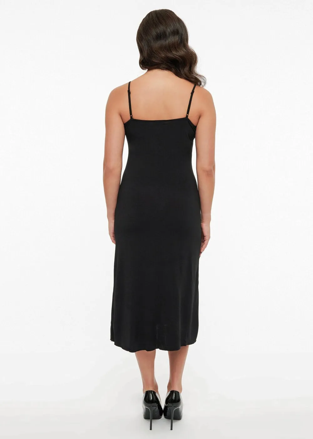 Unique Vintage Lola Midi Onderjurk Zwart