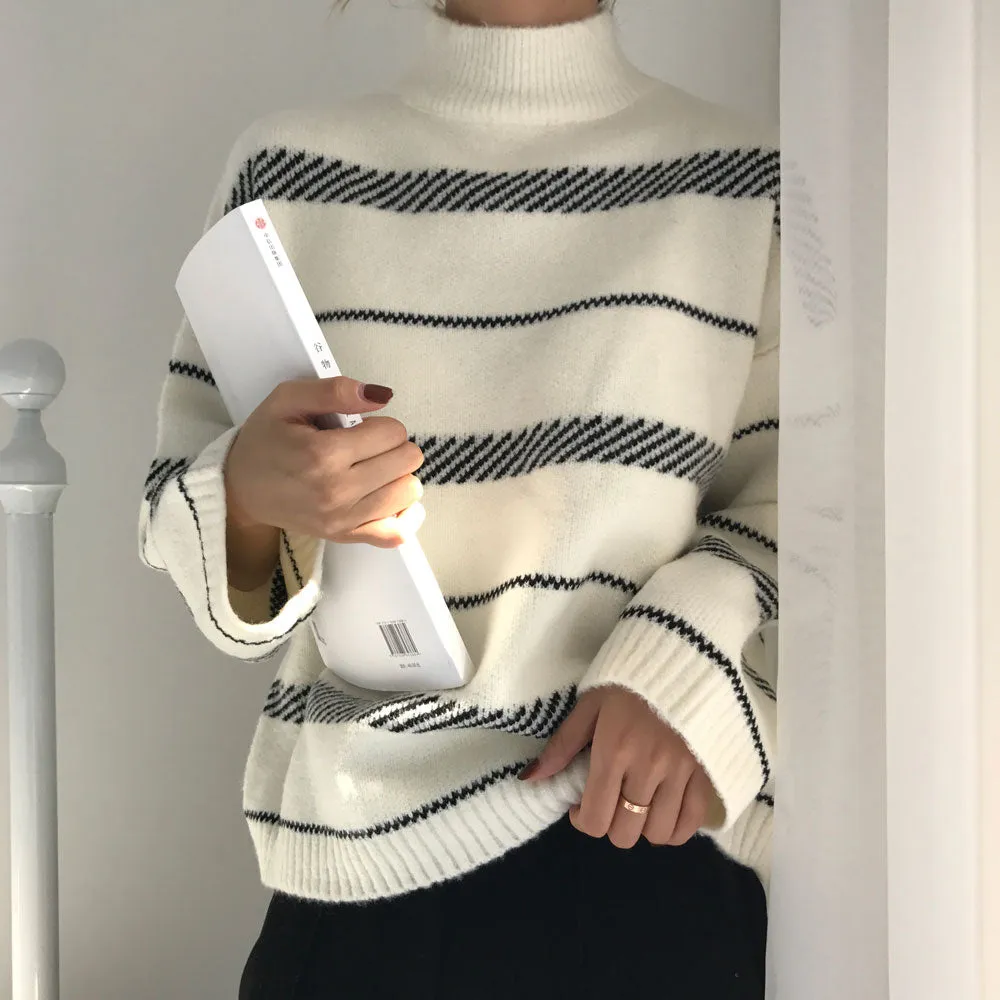 unzzy striped pullover sweater KF50032