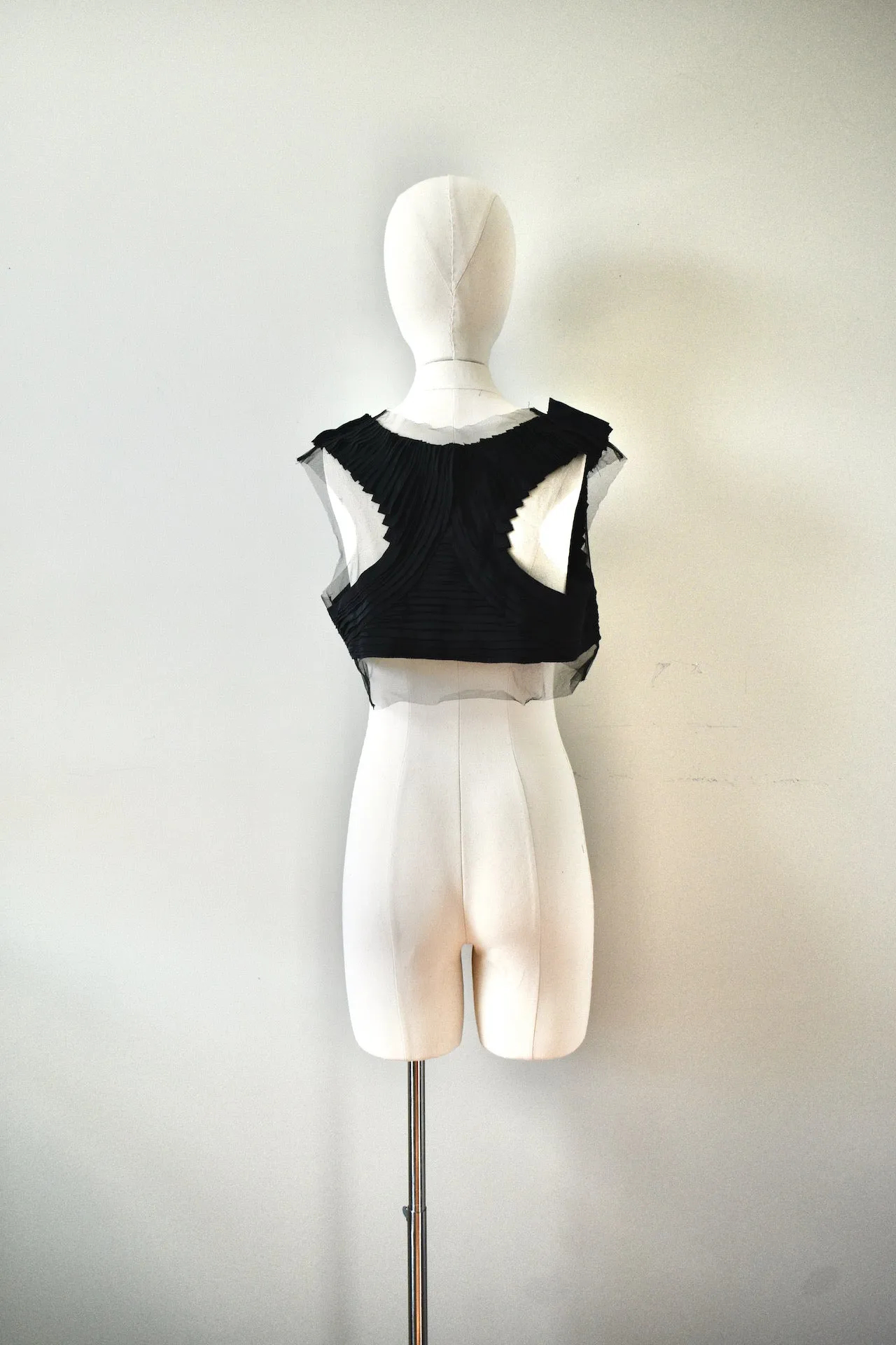 Vera Wang Black Pleated  Bolero
