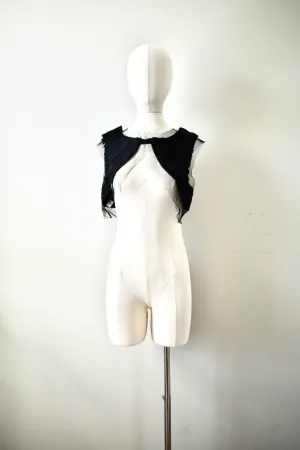 Vera Wang Black Pleated  Bolero