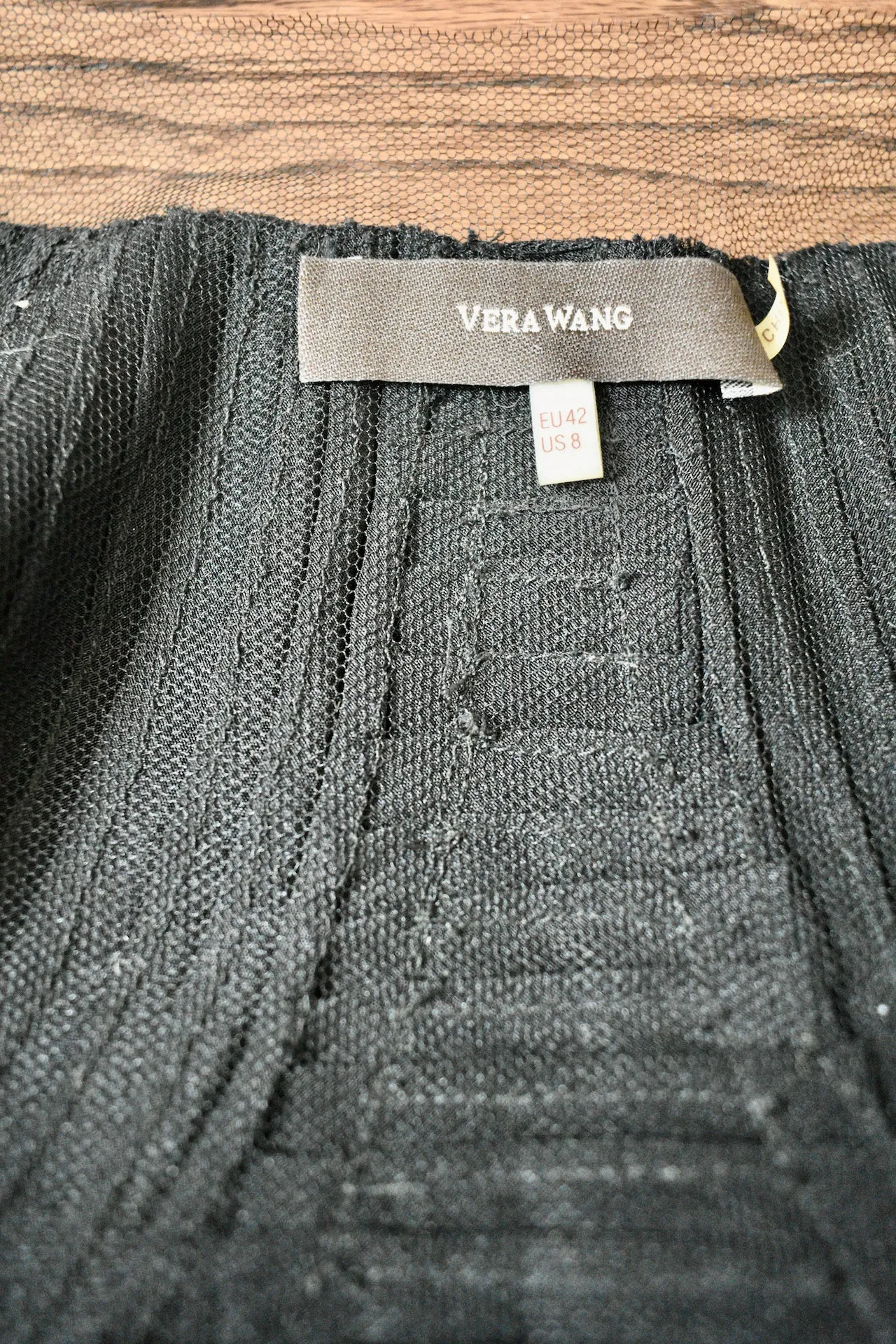 Vera Wang Black Pleated  Bolero