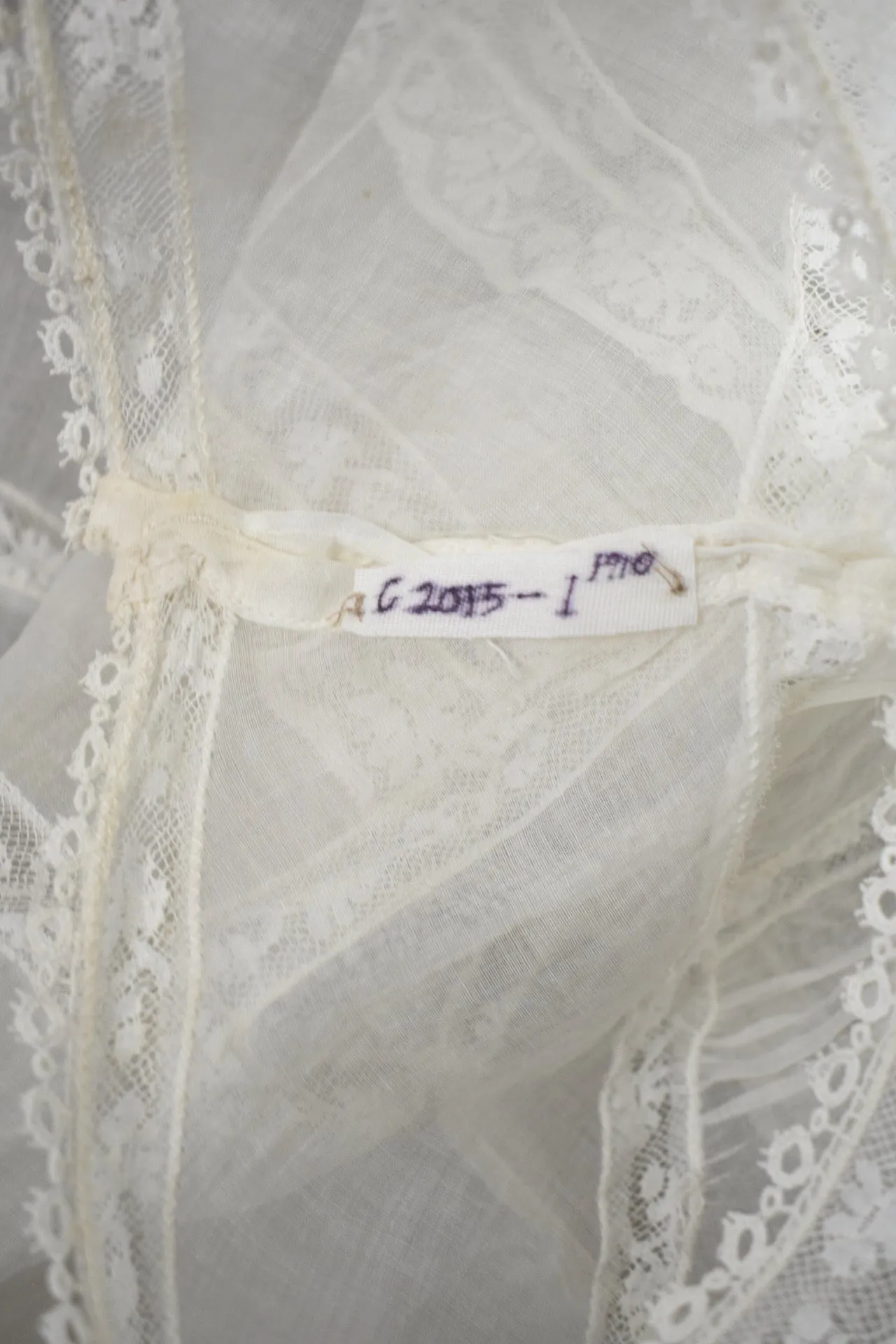 Vintage 1920s Organdy Tea Dress w/ Lace Insertions