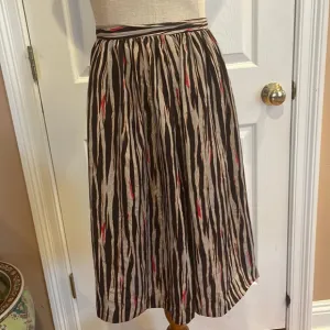 Vintage 1980s Yvonne Picone midi skirt Horizontal stripes sz 8 women’s black red
