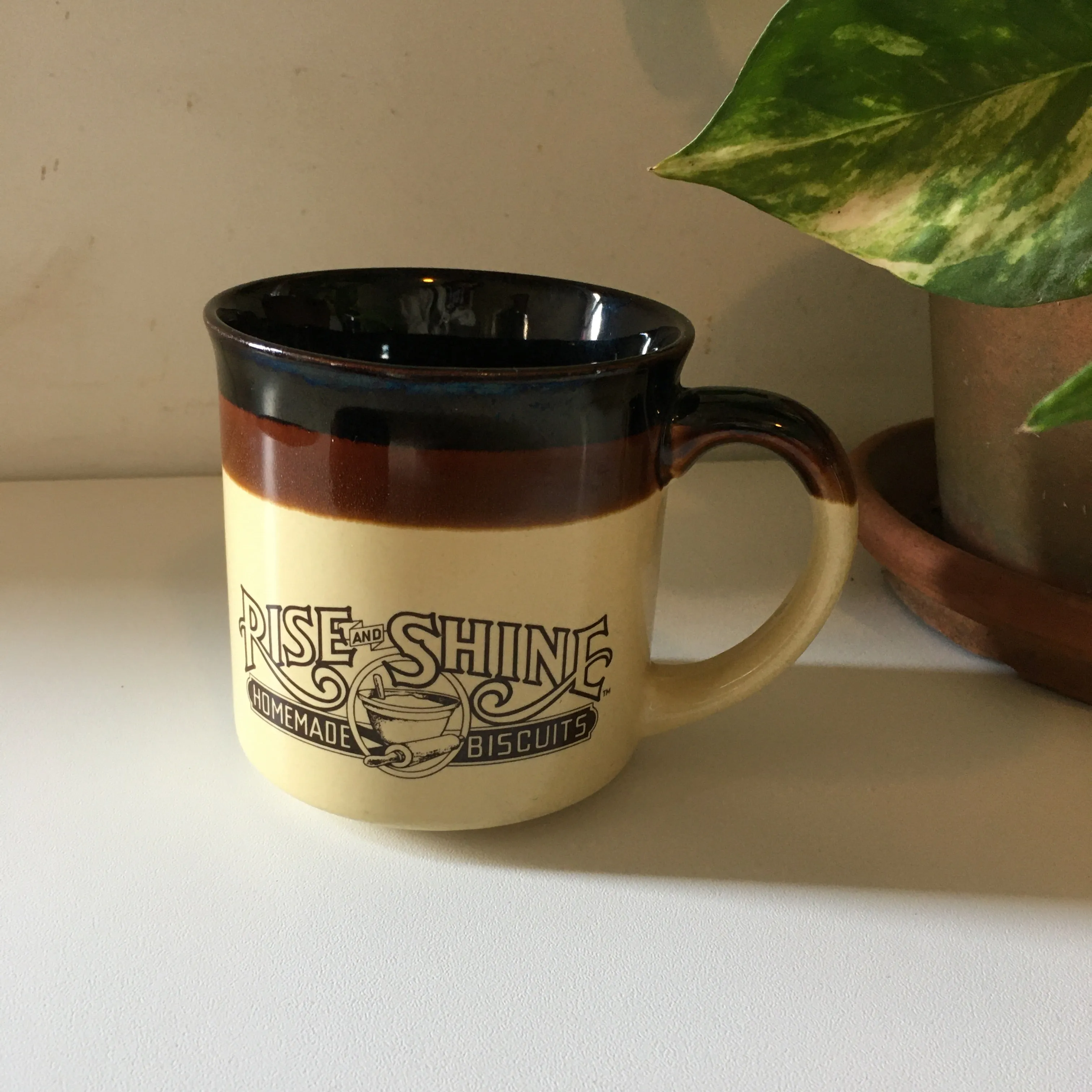 Vintage 1986 Hardee's Rise and Shine Homemade Biscuits Coffee Mug
