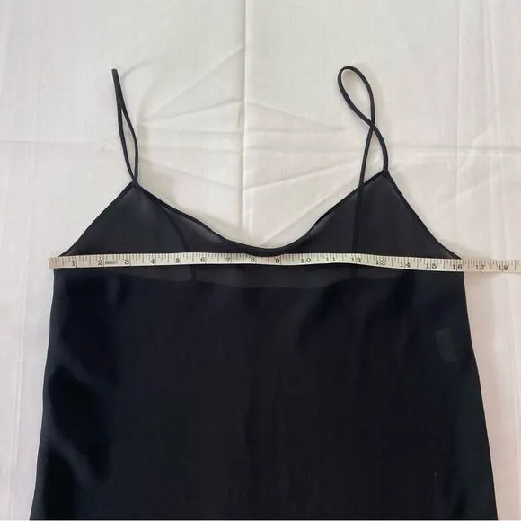 Vintage 1990s Black Sheer Slip Dress Size 4
