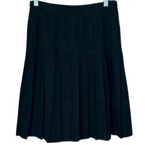 Vintage 80/90s Ann Freedberg Black Pleated Wool Skirt