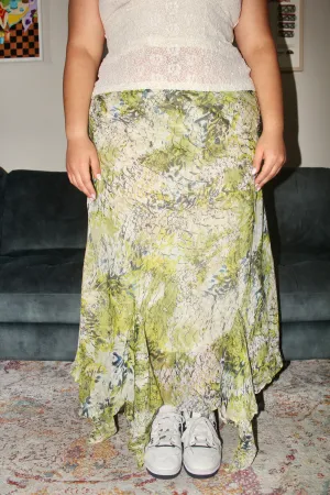 Vintage 90s Asymmetrical Fairy Midi Skirt (L)