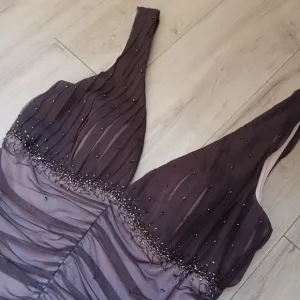 Vintage 90's Mesh Overlay Midi Gown