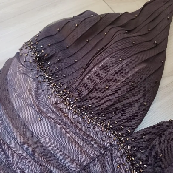 Vintage 90's Mesh Overlay Midi Gown
