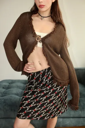 Vintage 90s Rose Vine Midi Skirt (S)