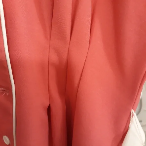 Vintage Act I New York Sleeveless Cutaway Dress Pink with Piping
