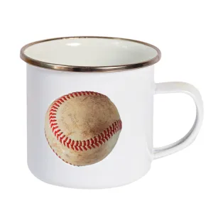 Vintage Baseball Enamel Mug