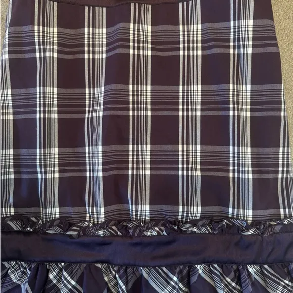 Vintage Bebe Y2K Plaid Ruffled Midi Skirt