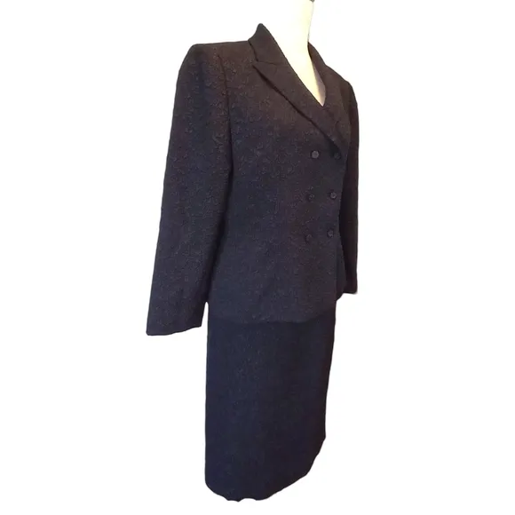 Vintage Brocade Skirt Suit 12P