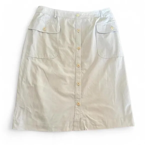 VINTAGE BURBERRY Baby Blue Cargo Midi Skirt