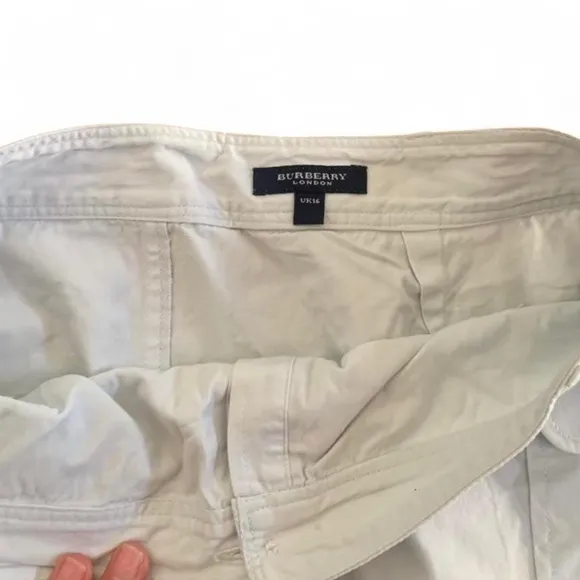 VINTAGE BURBERRY Baby Blue Cargo Midi Skirt