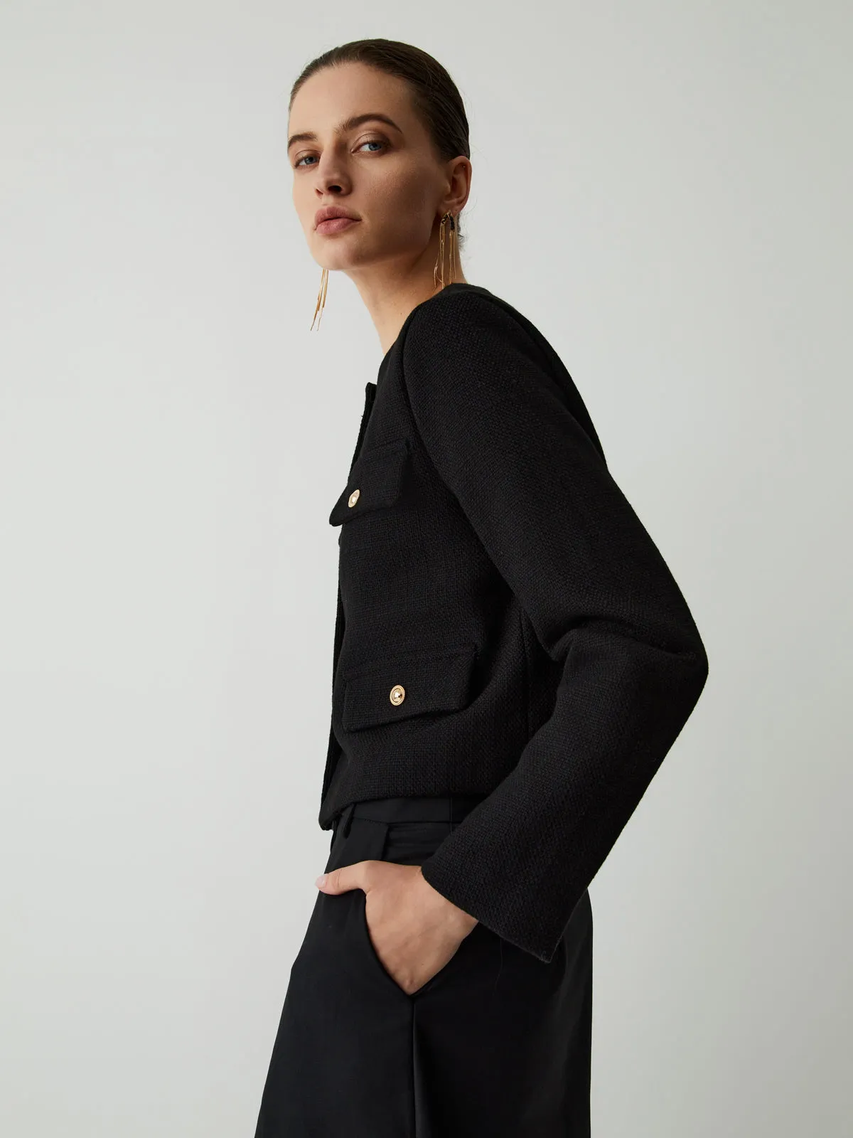 Vintage Button Tweed Jacket