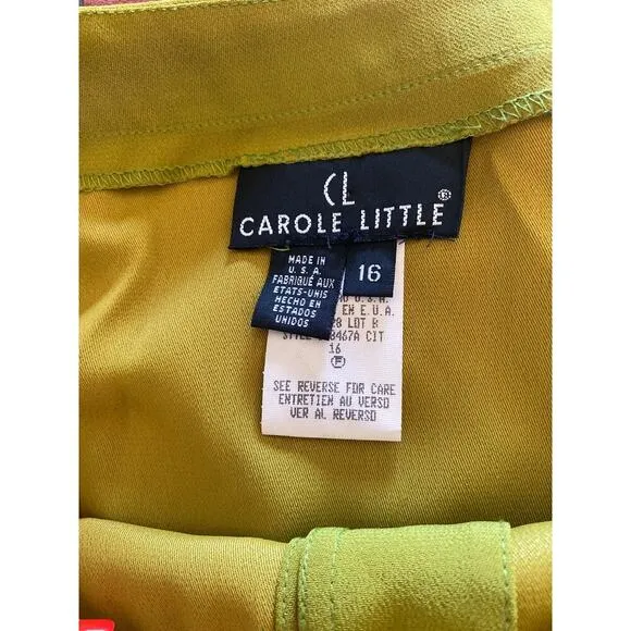 VINTAGE Chartreuse Green Twee Midi Skirt 16