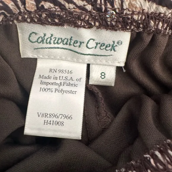 Vintage Coldwater Creek Brown Sequin Midi Skirt
