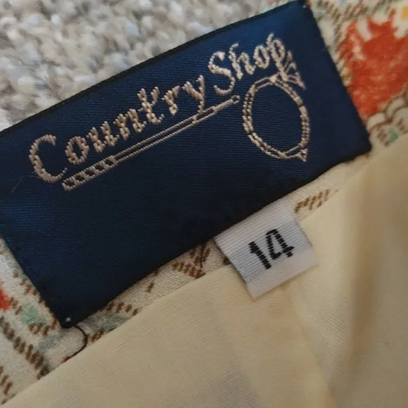 Vintage Country Shop made in the USA earth tone true wrap lined midi skirt