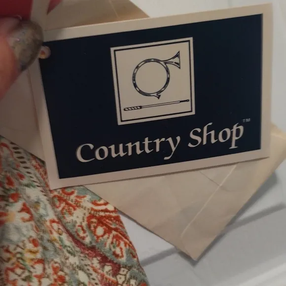 Vintage Country Shop made in the USA earth tone true wrap lined midi skirt