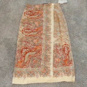 Vintage Country Shop made in the USA earth tone true wrap lined midi skirt