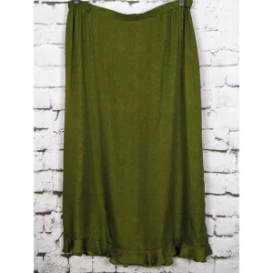 VINTAGE Diane Von Furstenberg New Deadstock Silk Midi Skirt Size 1X
