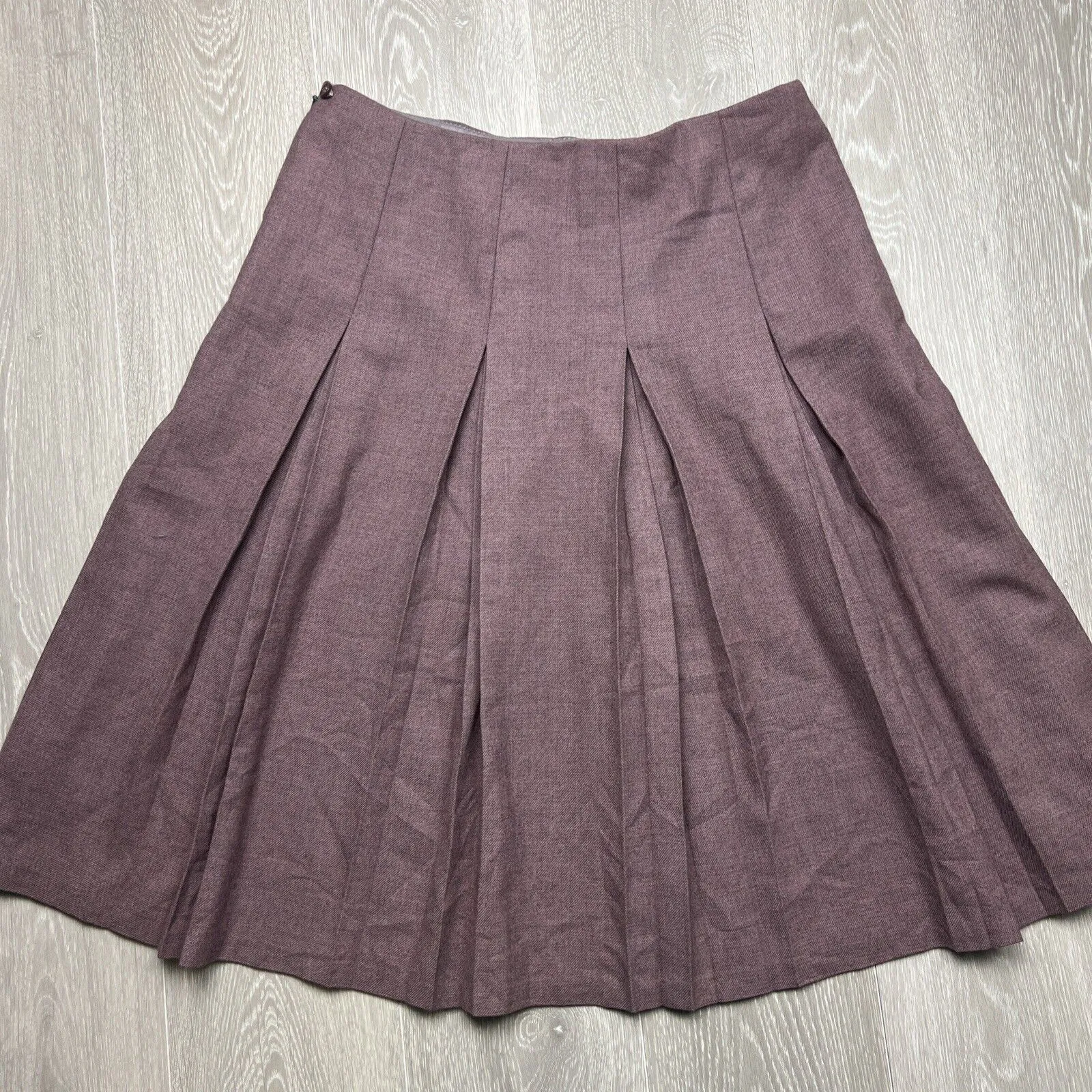 Vintage Fletcher Jones Made in Australia Pleated Wool Skirt Size 14 approx