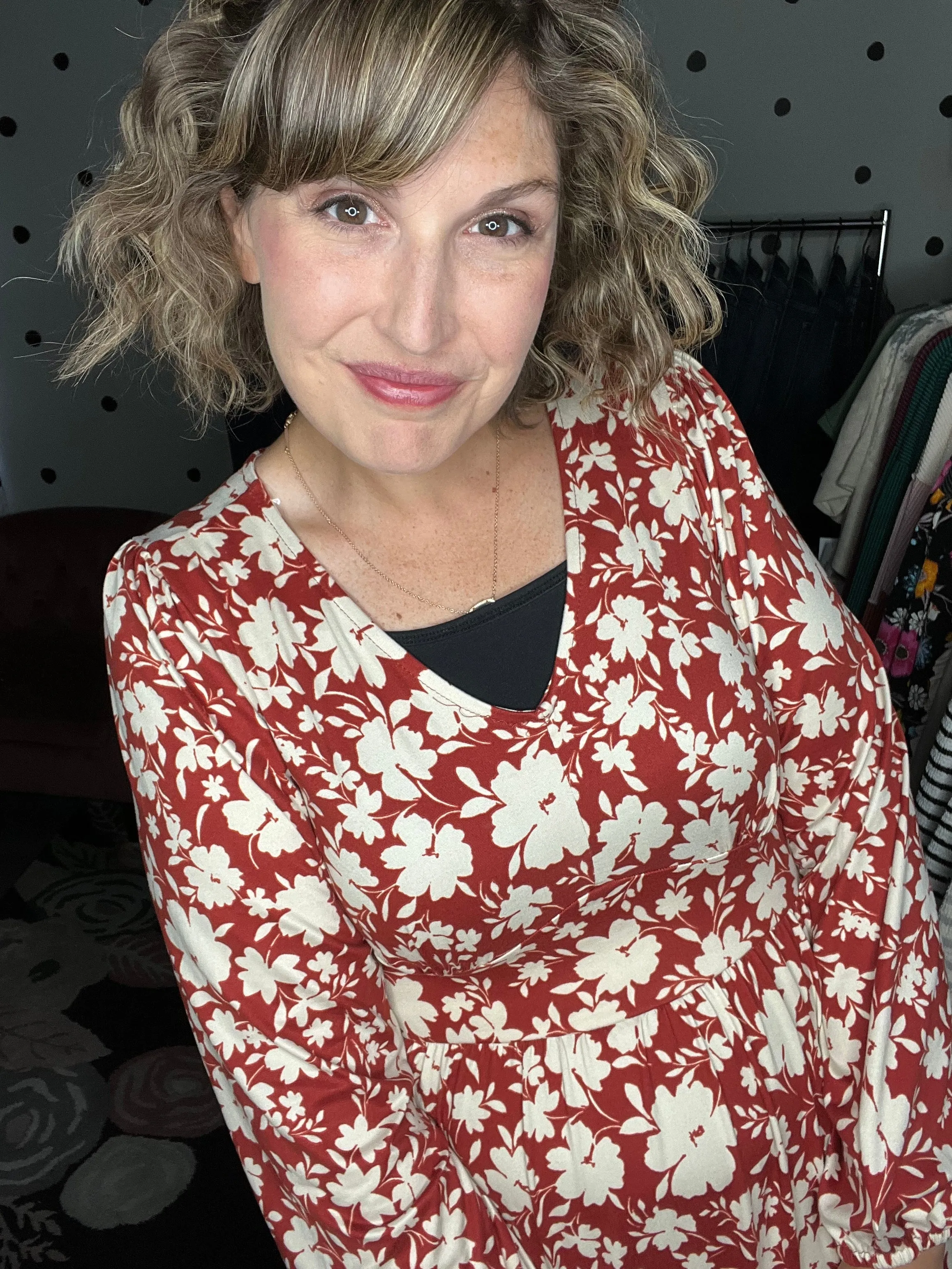 Vintage Floral Midi Dress