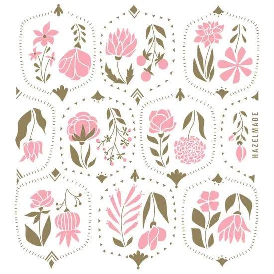 Vintage Florals With Metallic Gold Tea Towel