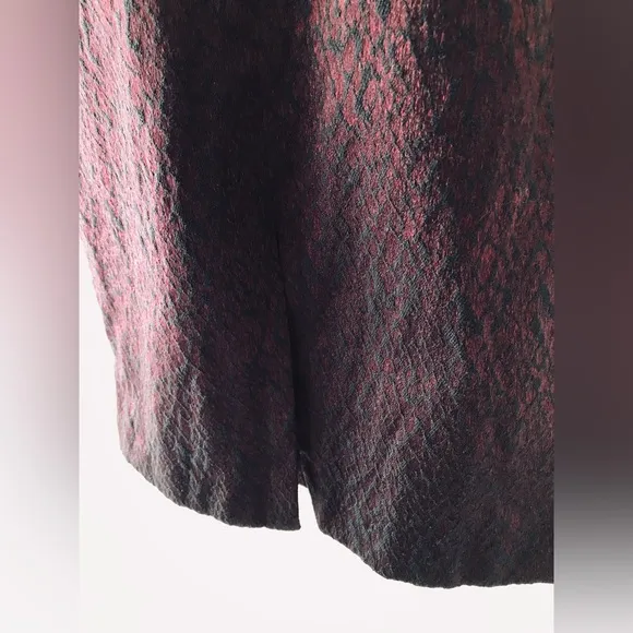 Vintage GUESS ? Y2K Spaghetti Strapless Fitted Midi Dress Black Burgundy Size 3