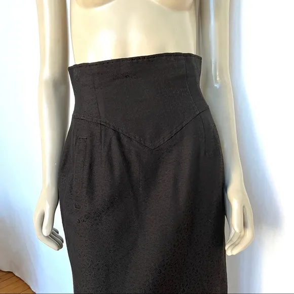 Vintage High Waist Midi Pencil Skirt