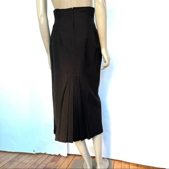 Vintage High Waist Midi Pencil Skirt