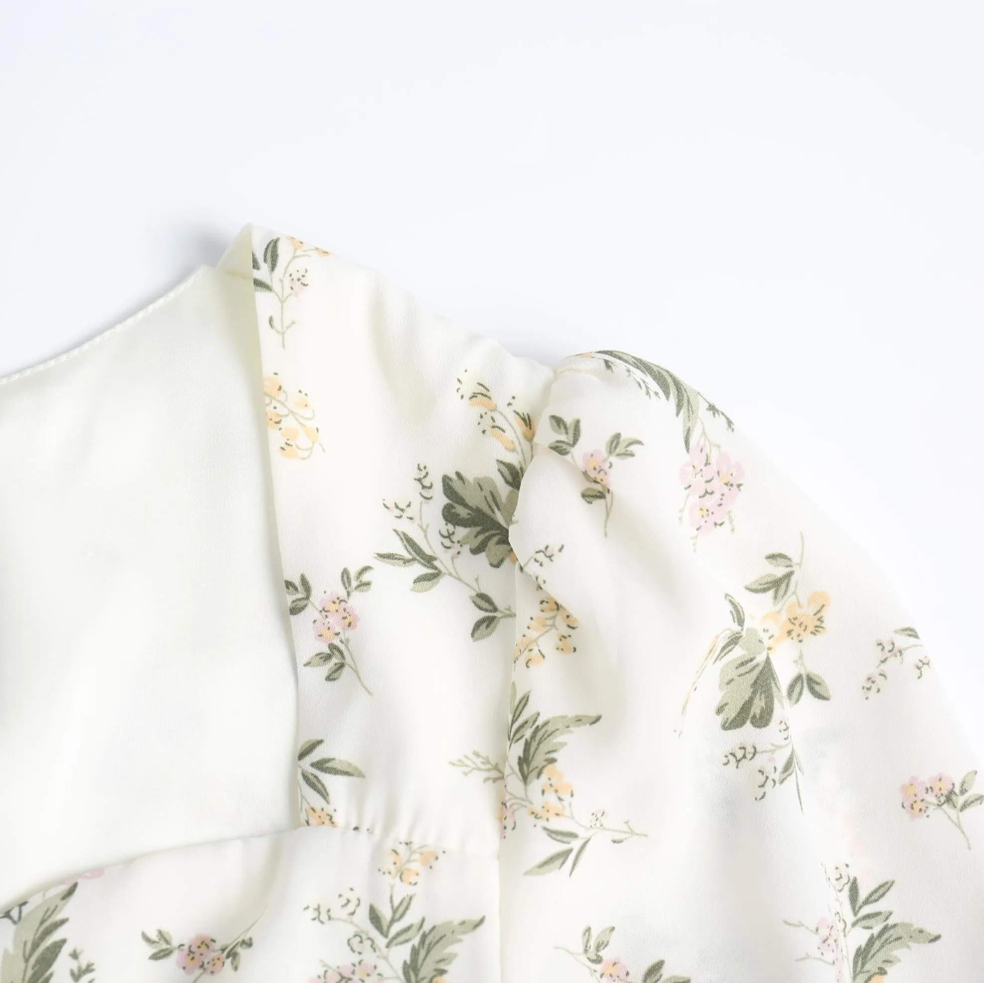 Vintage-Inspired A-Line Dress for Women in Floral Chiffon