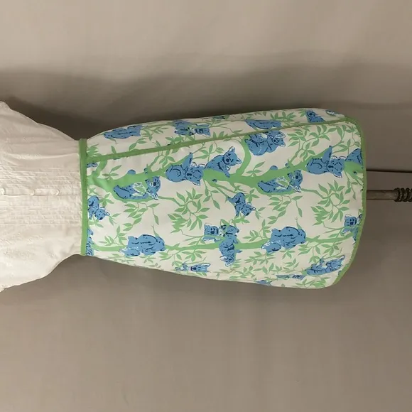 Vintage Koala Wrap Skirt Fun Print 70s 80s Cotton Midi Adorable Bears in Trees
