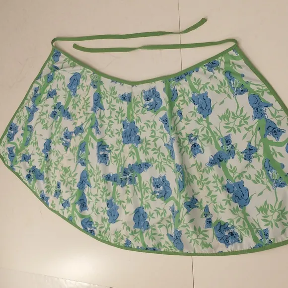 Vintage Koala Wrap Skirt Fun Print 70s 80s Cotton Midi Adorable Bears in Trees