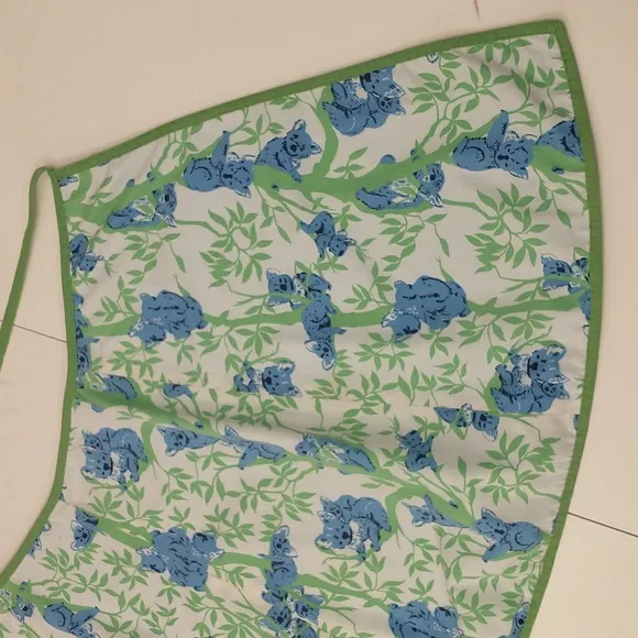 Vintage Koala Wrap Skirt Fun Print 70s 80s Cotton Midi Adorable Bears in Trees