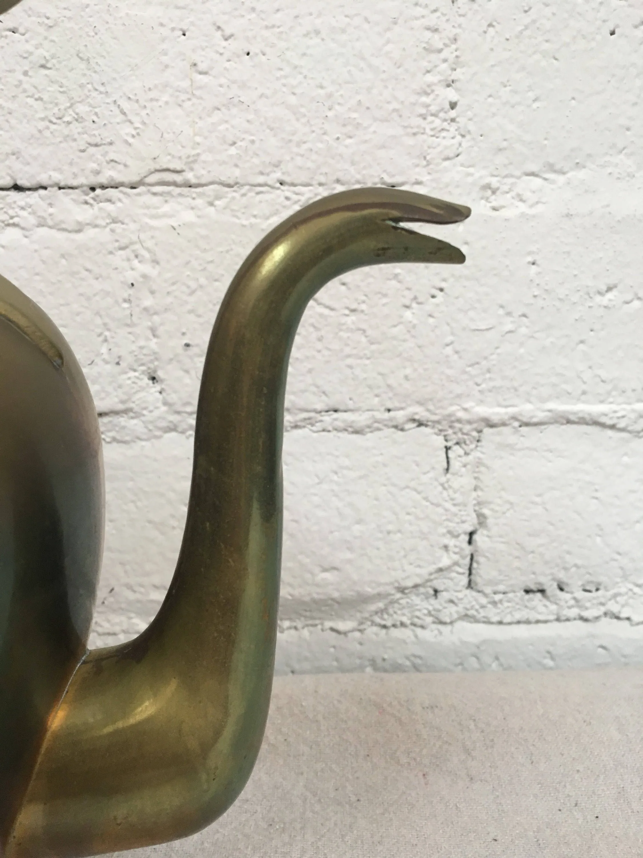 Vintage Large Brass Chinese Teapot